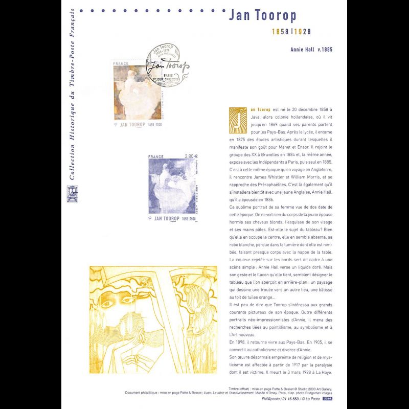 Document officiel 2016 - Tableau Jan Toorop