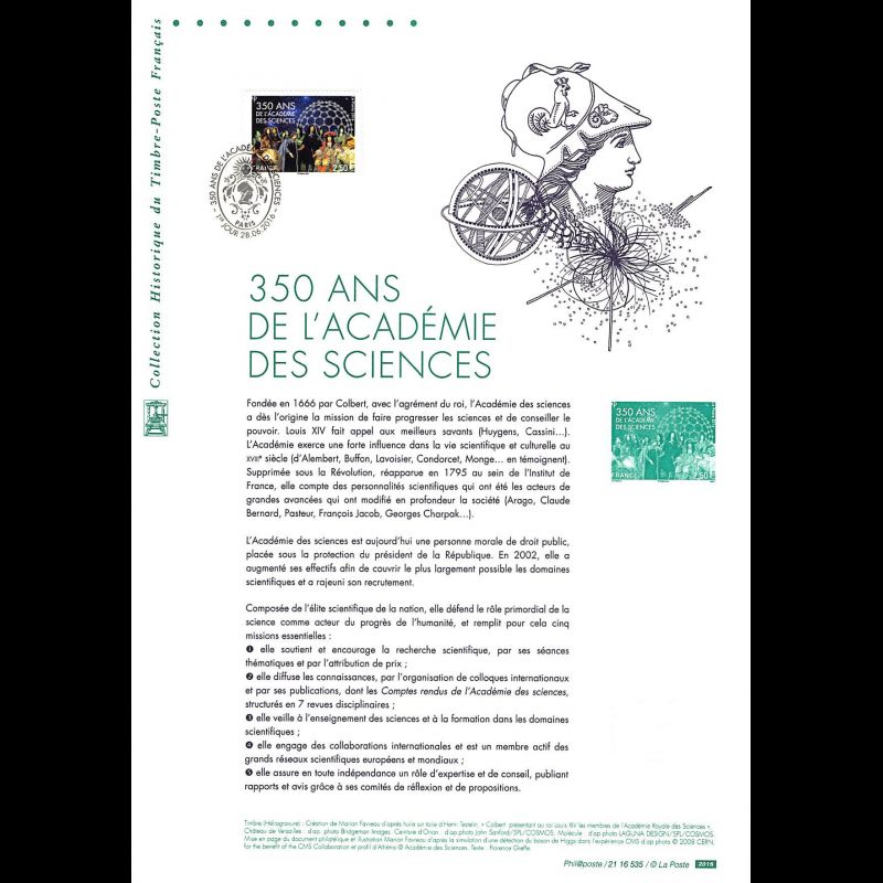 Document officiel 2016 - 350 ans de l'académie des sciences