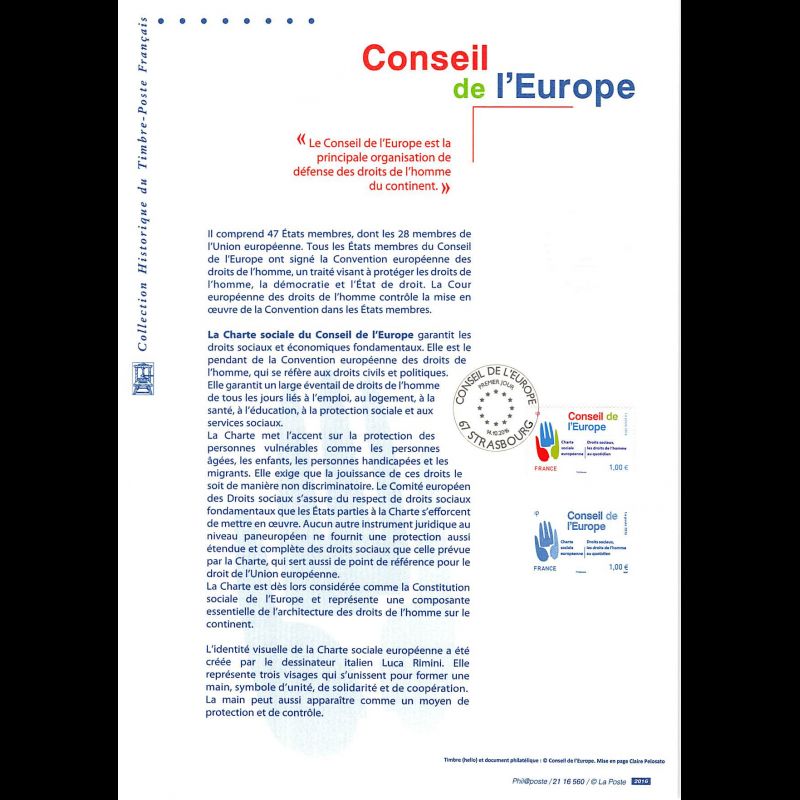Document officiel 2016 - Conseil de l'europe