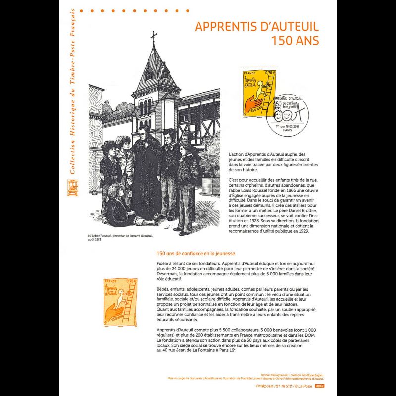 Document officiel 2016 - Apprentis d'Auteuil - 150 ans confiance en la jeunesse