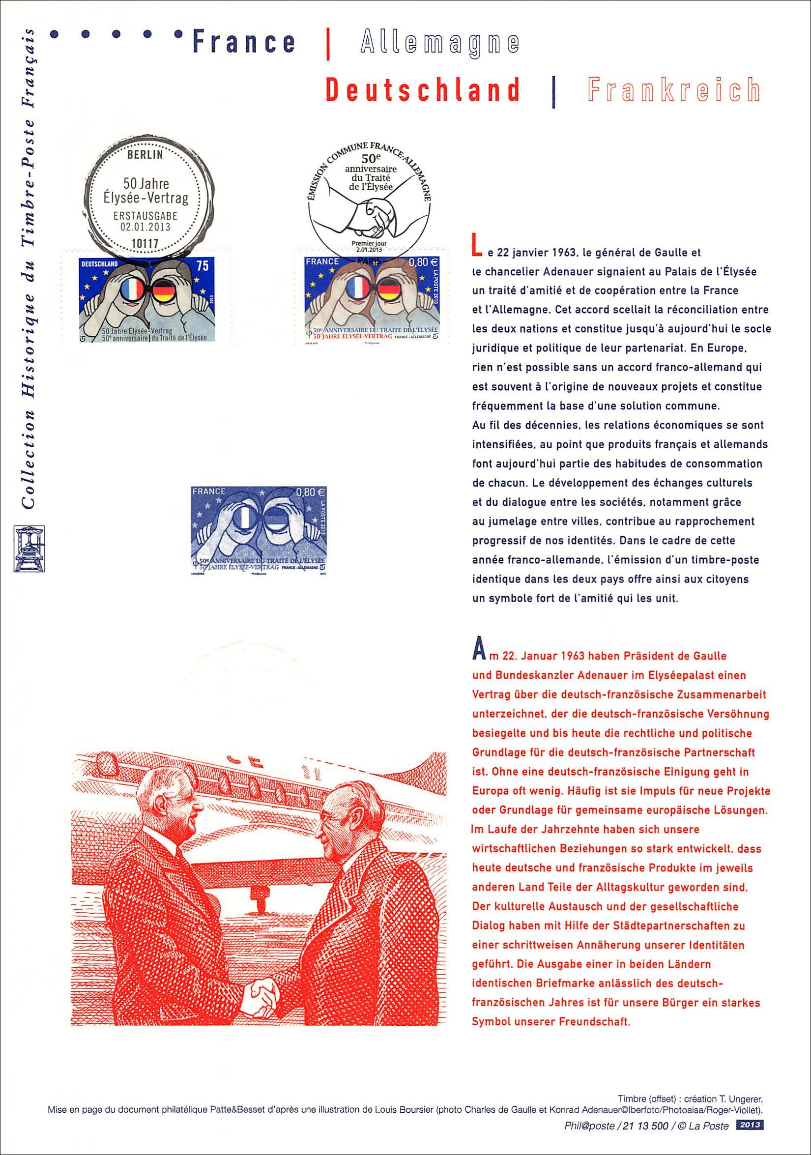 Document officiel 2013 - Traité de l'Elysée - France Allemagne