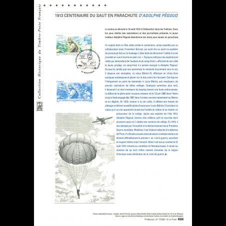 Document officiel 2013 - Centenaire du saut en parachute d'Adolphe Pégoud