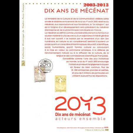 Document officiel 2013 - 10 ans de mécénat