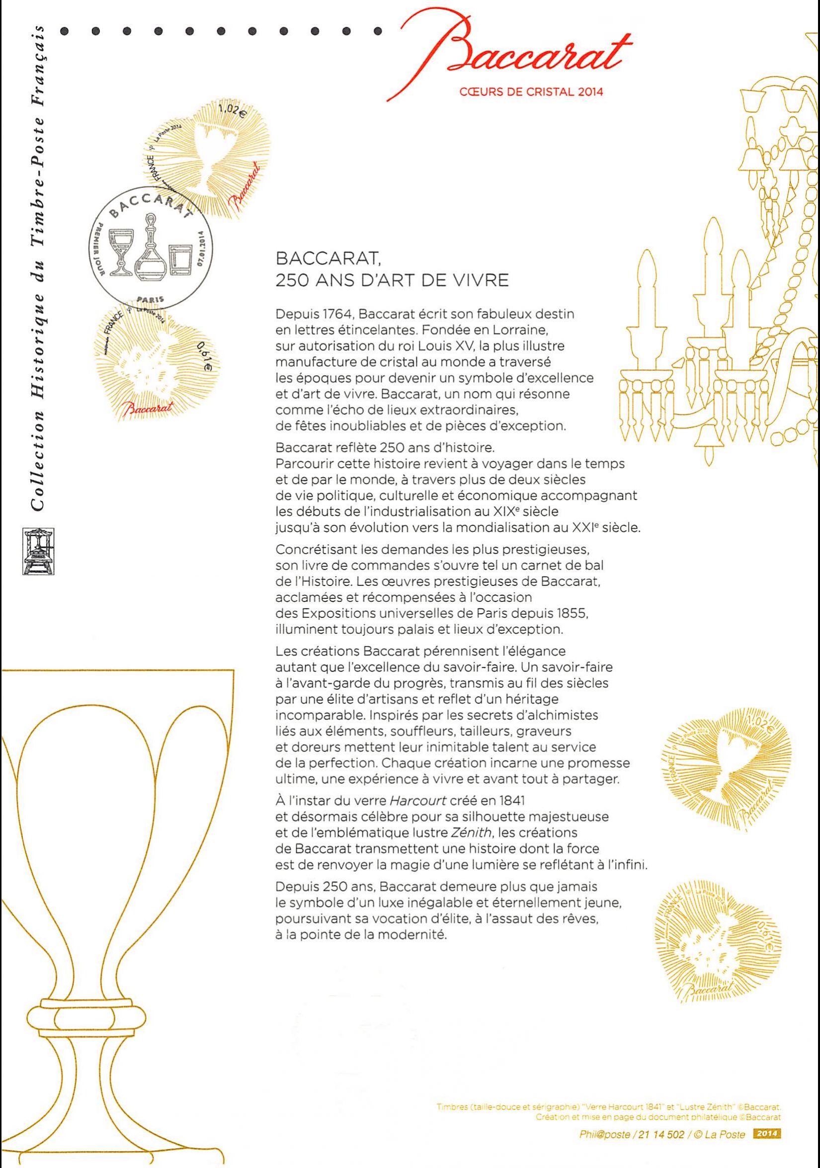 Document officiel 2014 - Baccarat, cœurs de cristal 2014