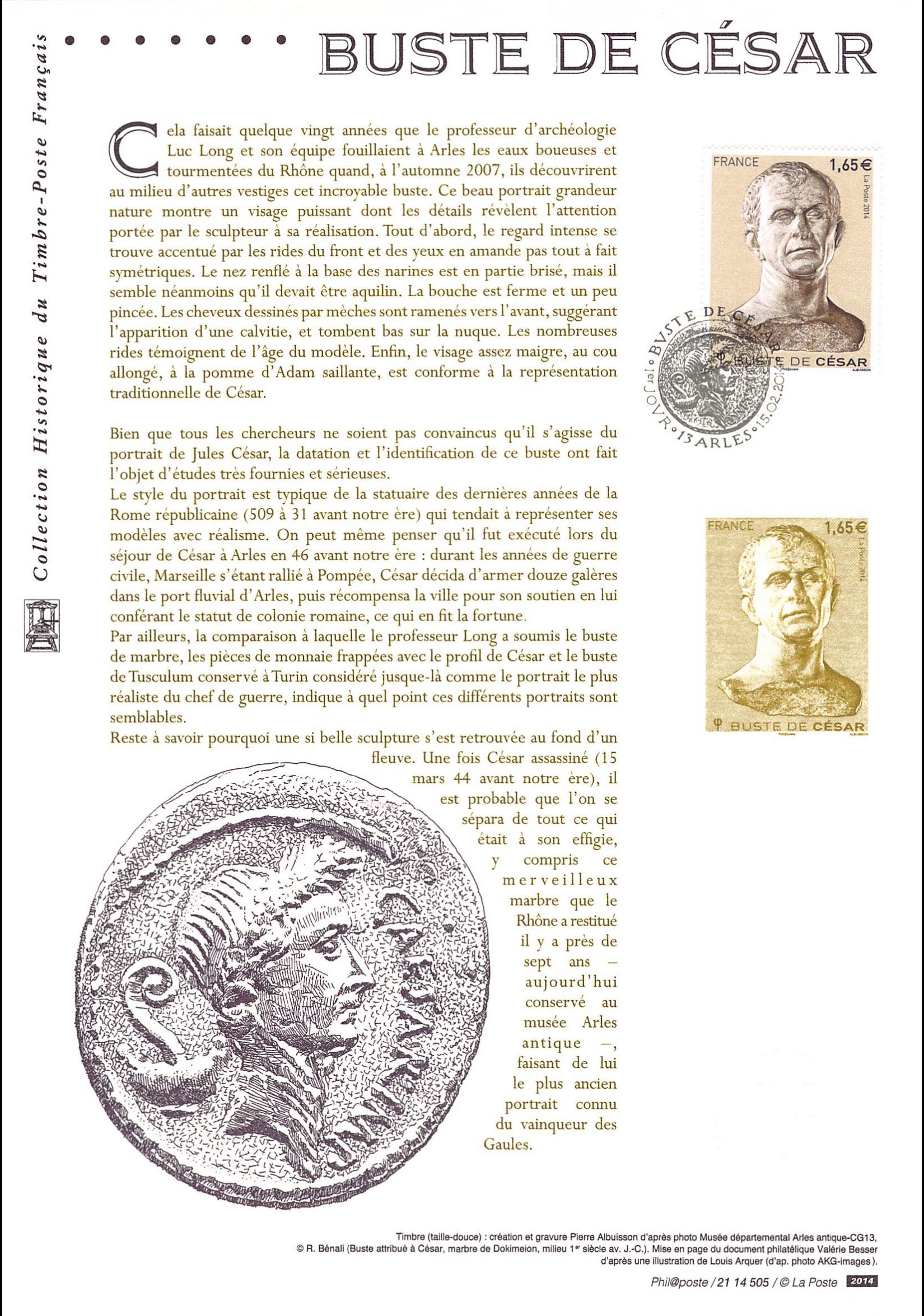 Document officiel 2014 - Buste de César