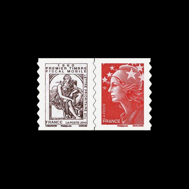 11 timbres adhésifs Marianne
