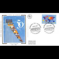 FDC soie - 50e ann. du...