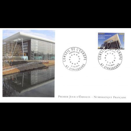 FDC LNF - Conseil de l'Europe, Bâtiment l'Agora, oblit 3/10/14 Strasbourg