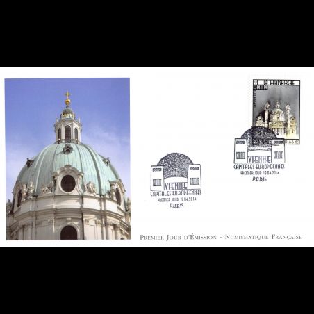 FDC LNF - Vienne, La Karlskirche, oblit 18/4/14 Paris