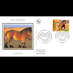 FDC soie - Les chevaux....