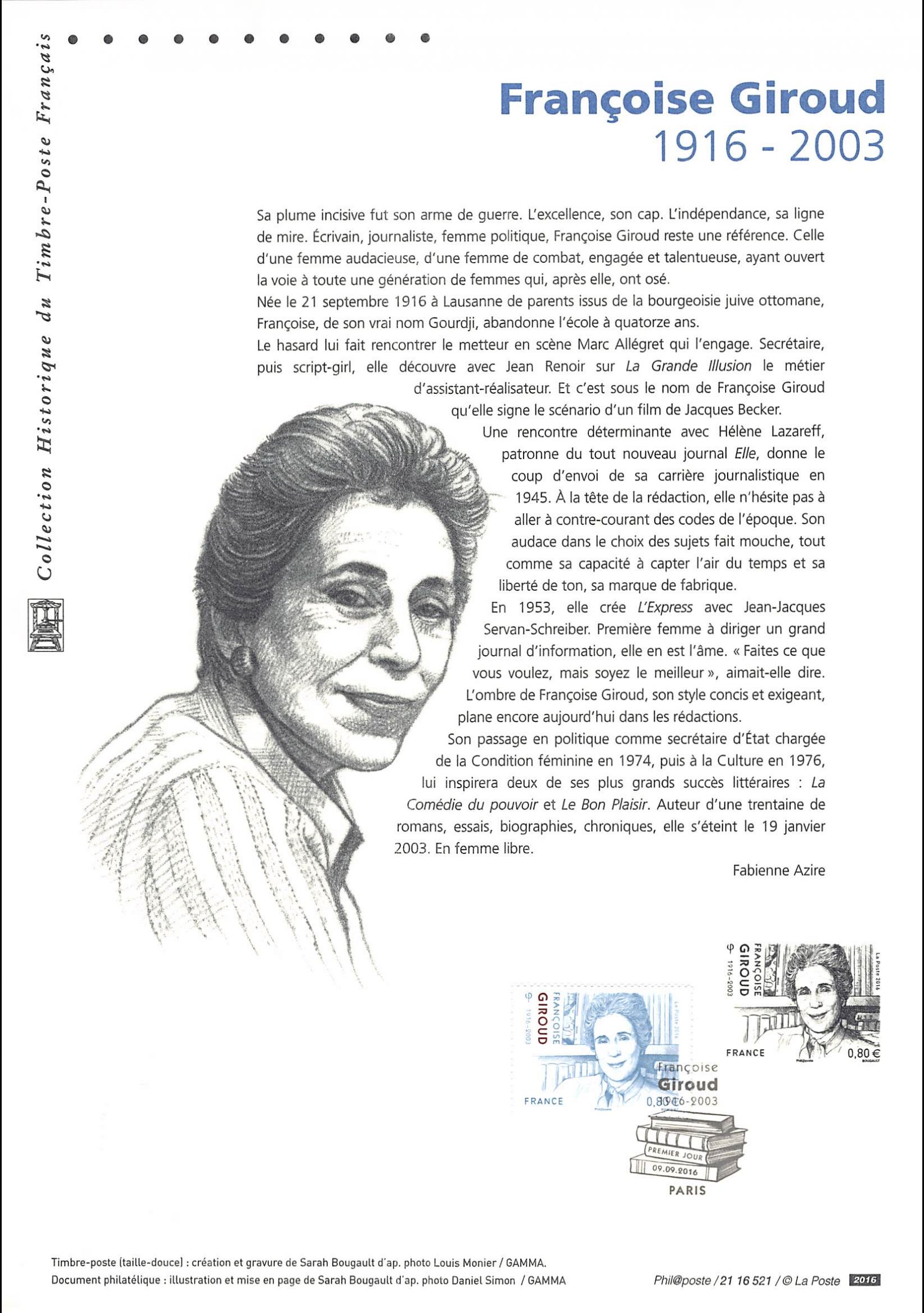 Document officiel 2016 - Françoise Giroud