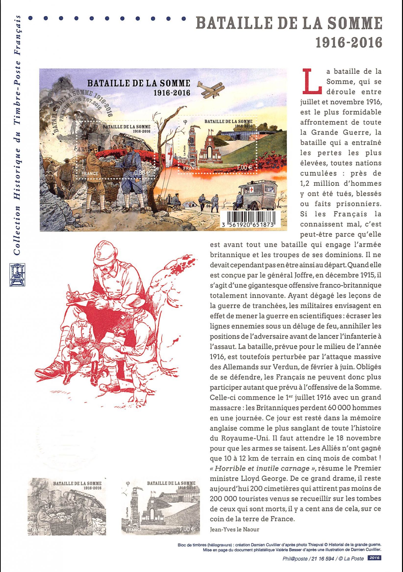 Document officiel 2016 - Bataille de la Somme
