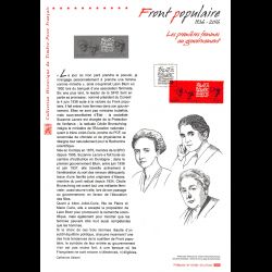 Document officiel 2016 - Front populaire. Les premières femmes au gouvernement
