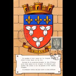 Carte maximum - n° 556 Armoiries d'Orléans