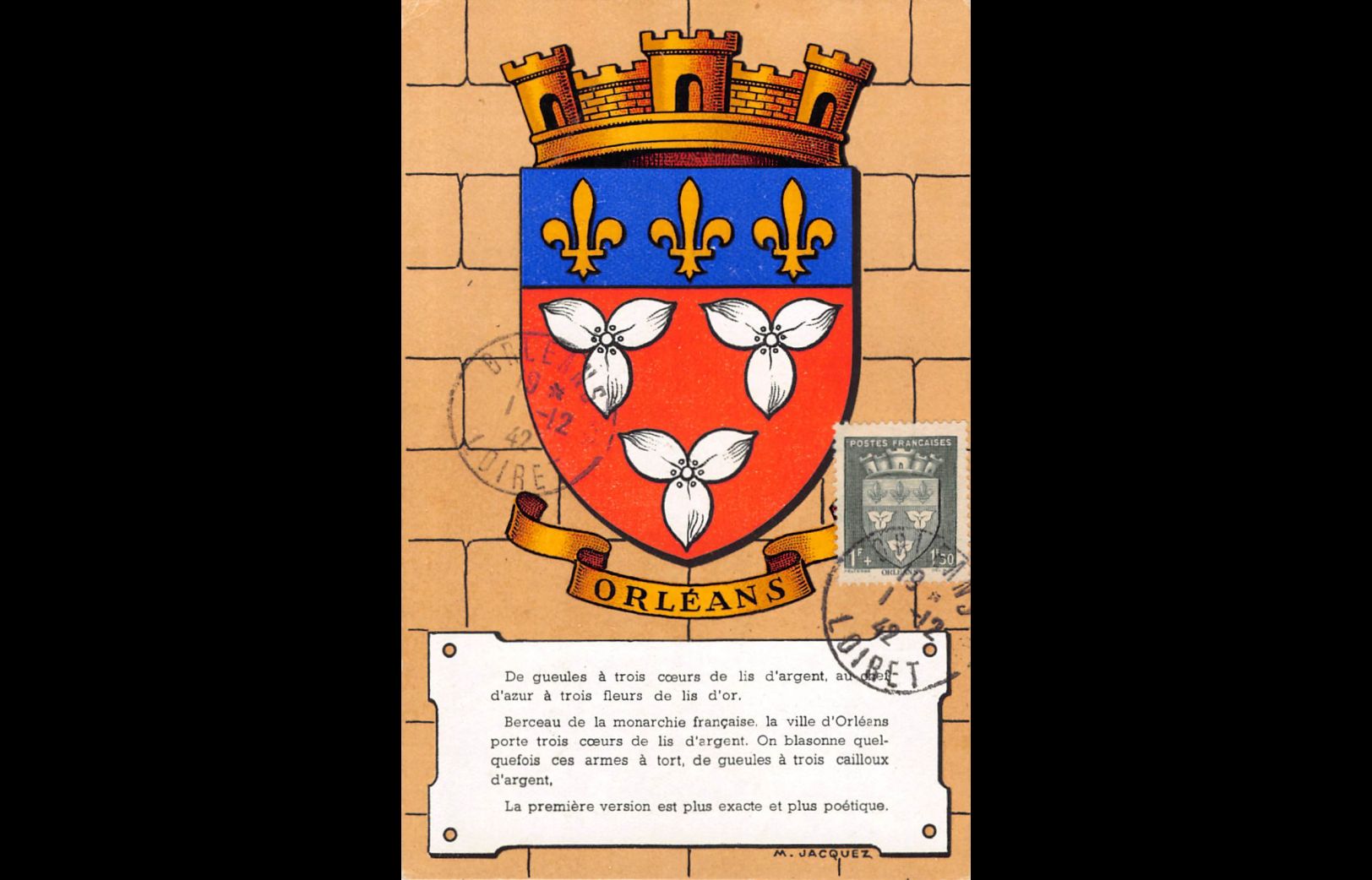 Carte maximum - n° 556 Armoiries d'Orléans