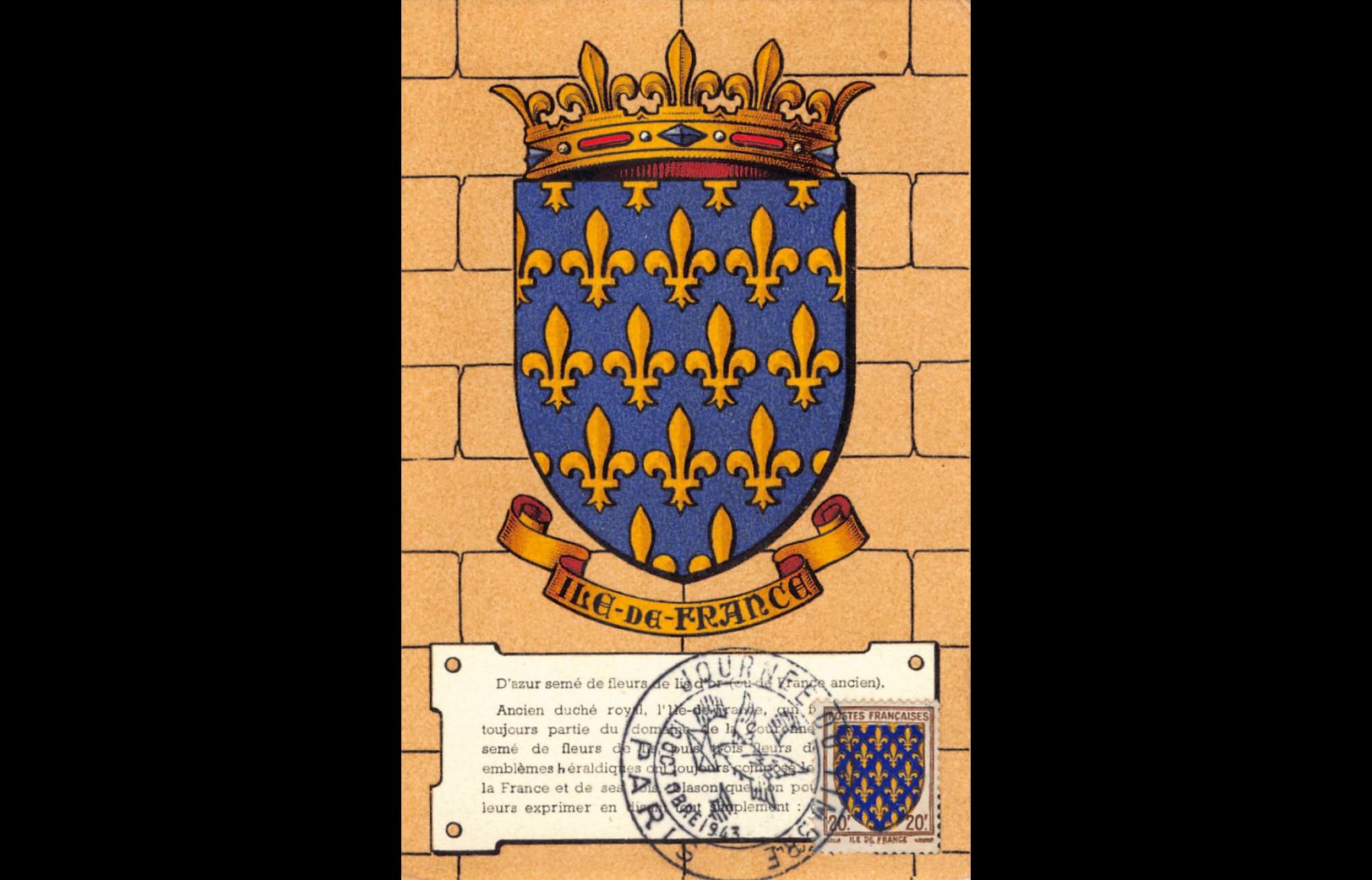 Carte maximum - n° 575 Armoiries de l'île de France