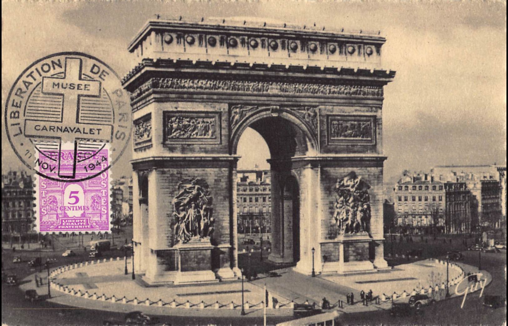 Carte maximum - n° 620 Arc de Triomphe de l'étoile à Paris