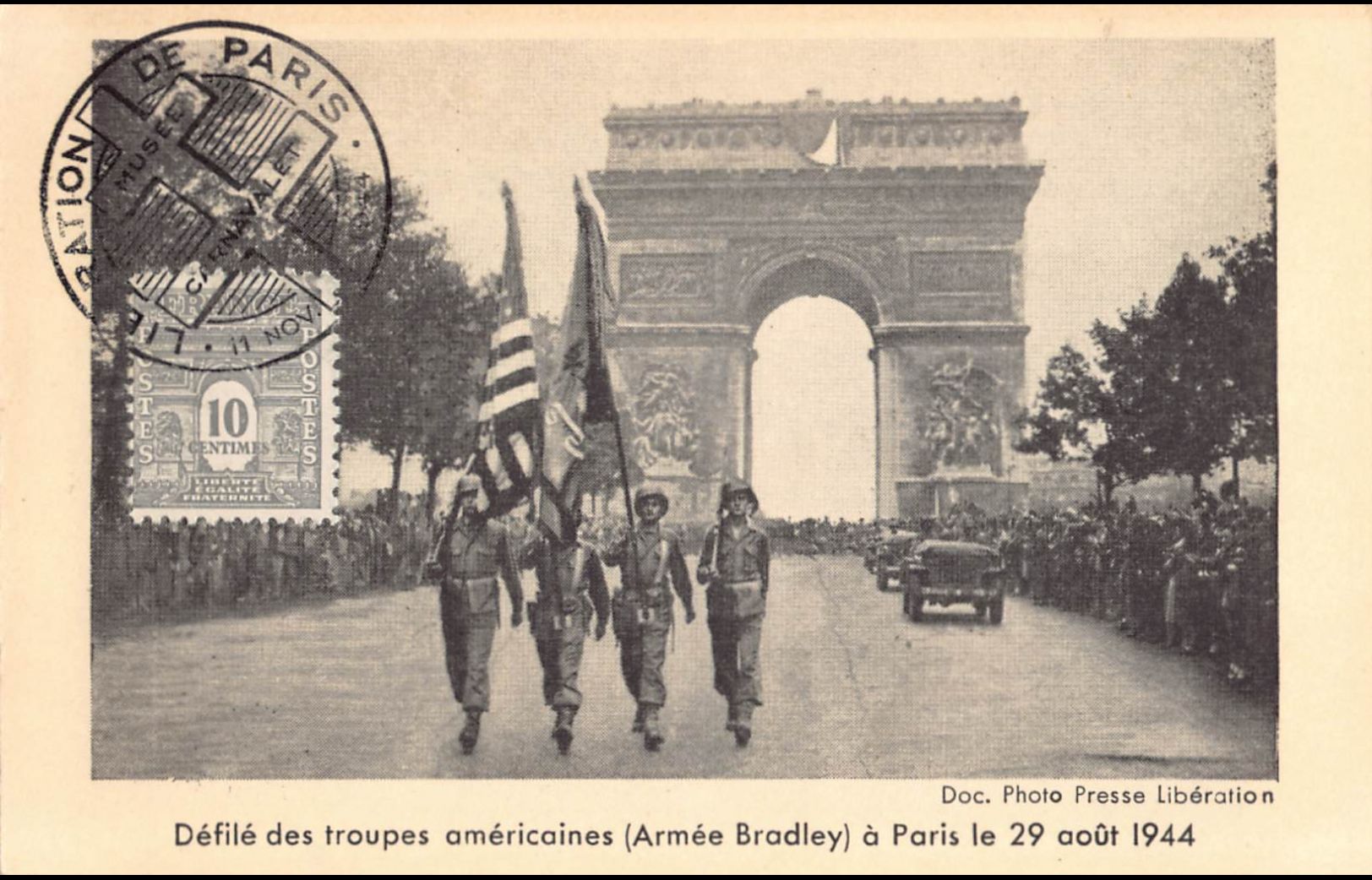 Carte maximum - n° 621 Arc de Triomphe de l'étoile à Paris