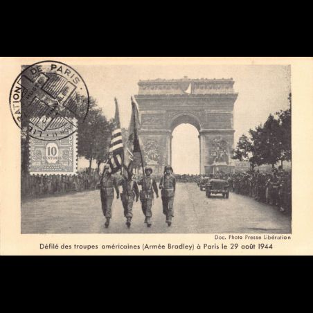 Carte maximum - n° 621 Arc de Triomphe de l'étoile à Paris