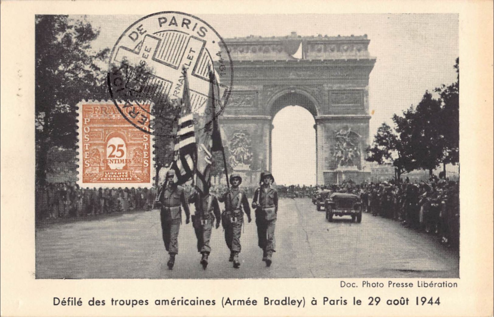 Carte maximum - n° 622 Arc de Triomphe de l'étoile à Paris