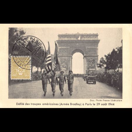 Carte maximum - n° 623 Arc de Triomphe de l'étoile à Paris