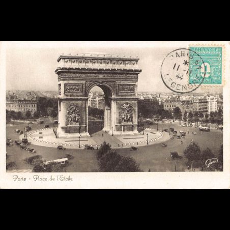 Carte maximum - n° 624 Arc de Triomphe de l'étoile à Paris