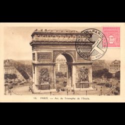Carte maximum - n° 625 Arc de Triomphe de l'étoile à Paris