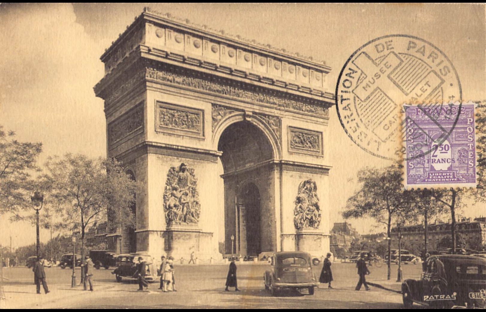 Carte maximum - n° 626 Arc de Triomphe de l'étoile à Paris