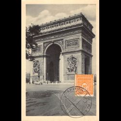 Carte maximum - n° 629 Arc de Triomphe de l'étoile à Paris