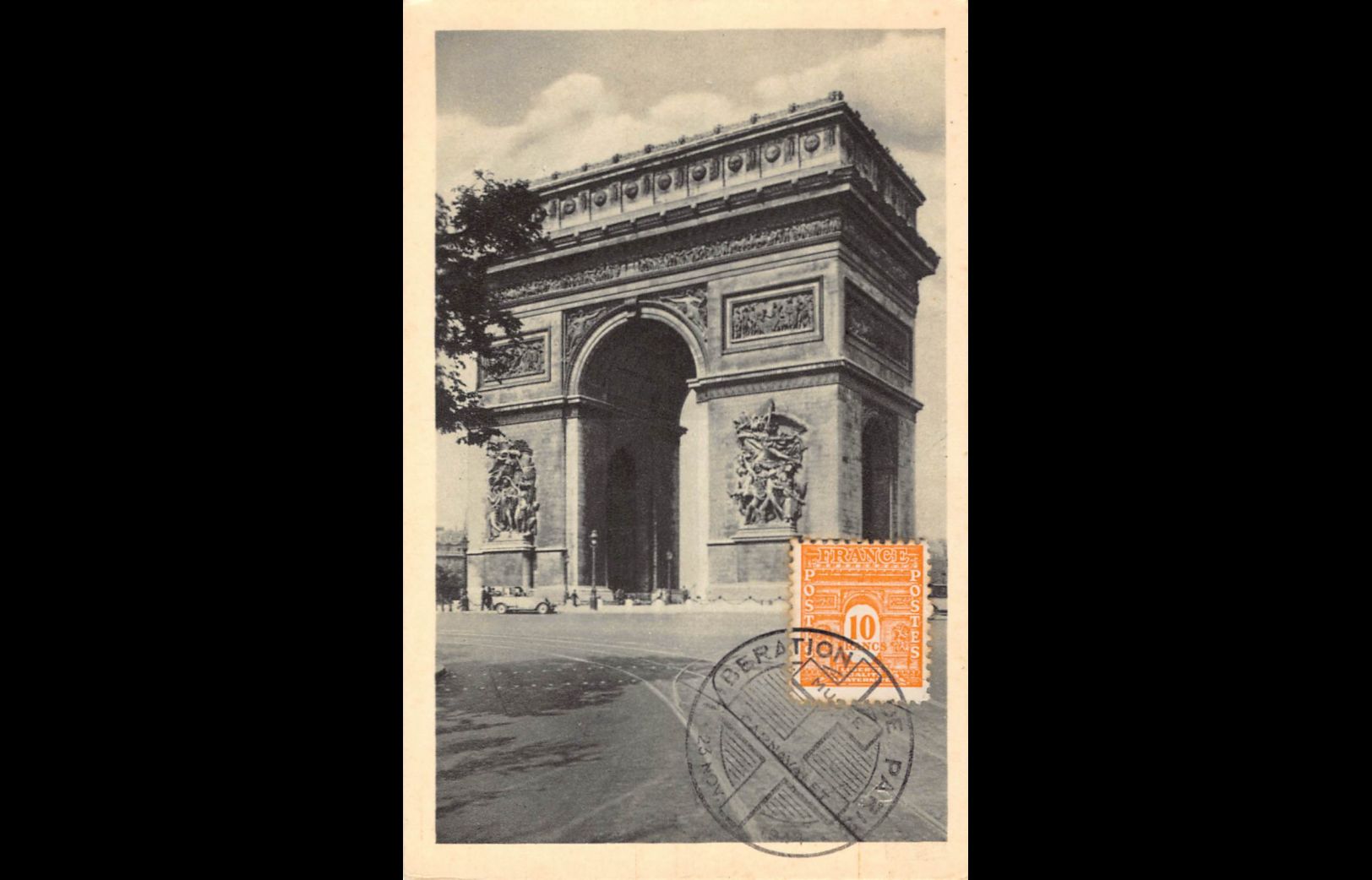 Carte maximum - n° 629 Arc de Triomphe de l'étoile à Paris