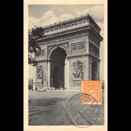 Carte maximum - n° 629 Arc de Triomphe de l'étoile à Paris