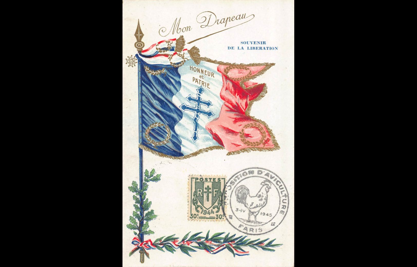 Carte maximum - n° 671 Libération - 79e exposition d'Aviculture