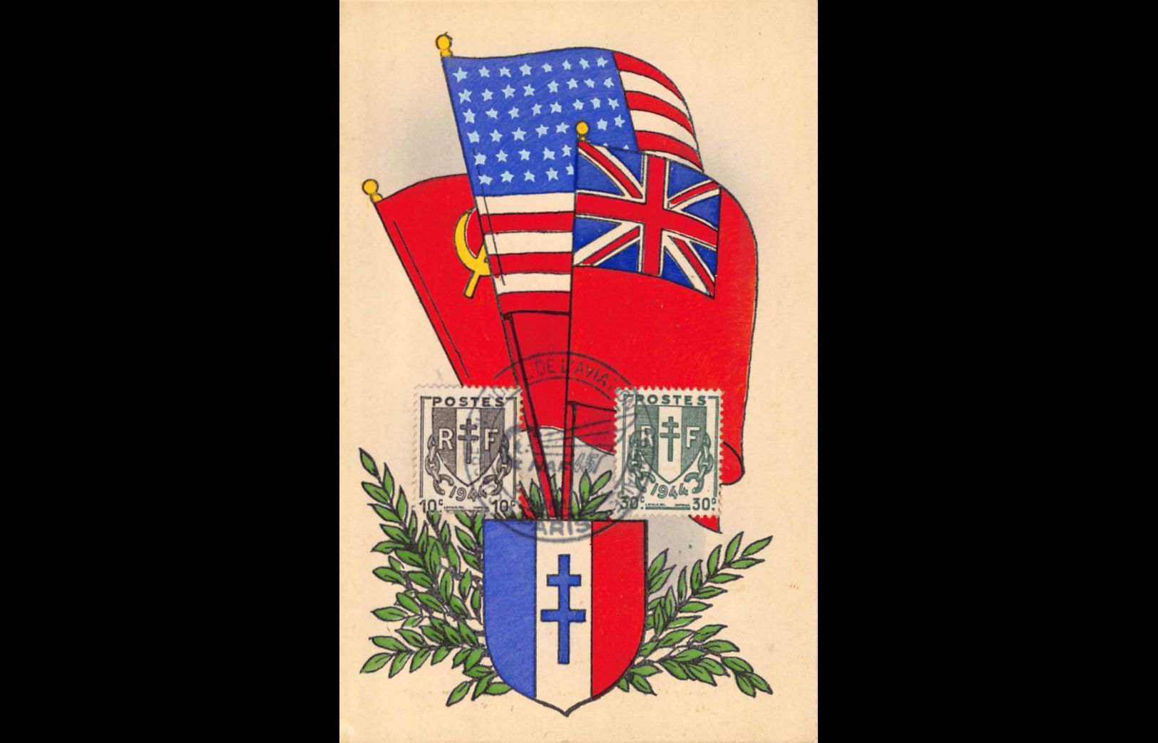 Carte maximum - n° 670/1 Libération - Congrès national de l'aviation