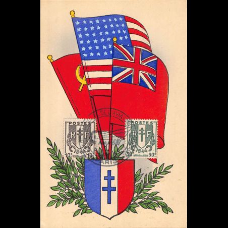Carte maximum - n° 670/1 Libération - Congrès national de l'aviation