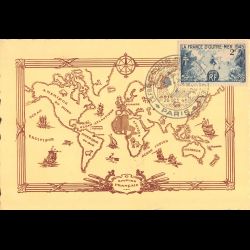 Carte maximum - n° 741 La France d'Outre-Mer