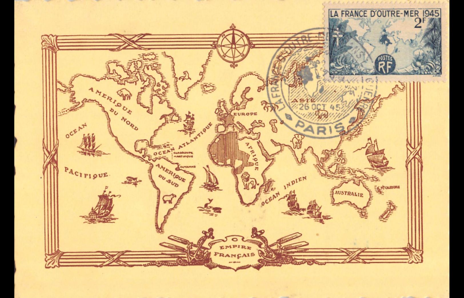 Carte maximum - n° 741 La France d'Outre-Mer