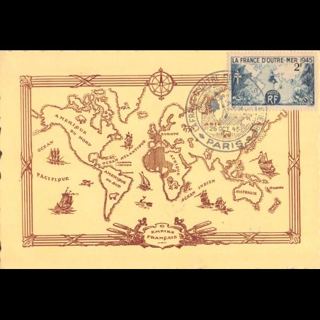 Carte maximum - n° 741 La France d'Outre-Mer