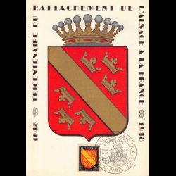 Carte maximum - n° 756 - Armoiries de l'Alsace
