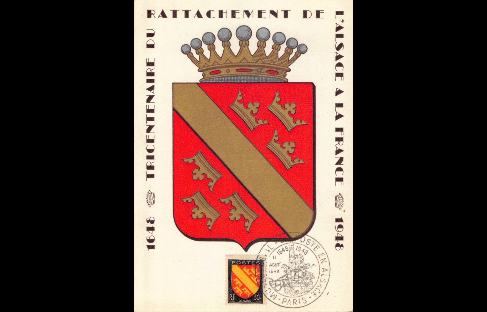 Carte maximum - n° 756 - Armoiries de l'Alsace