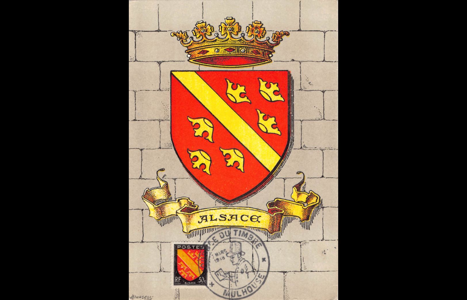 Carte maximum v2 - n° 756 - Armoiries de l'Alsace
