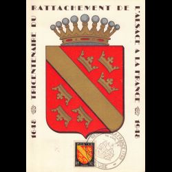 Carte maximum v4 - n° 756 - Armoiries de l'Alsace