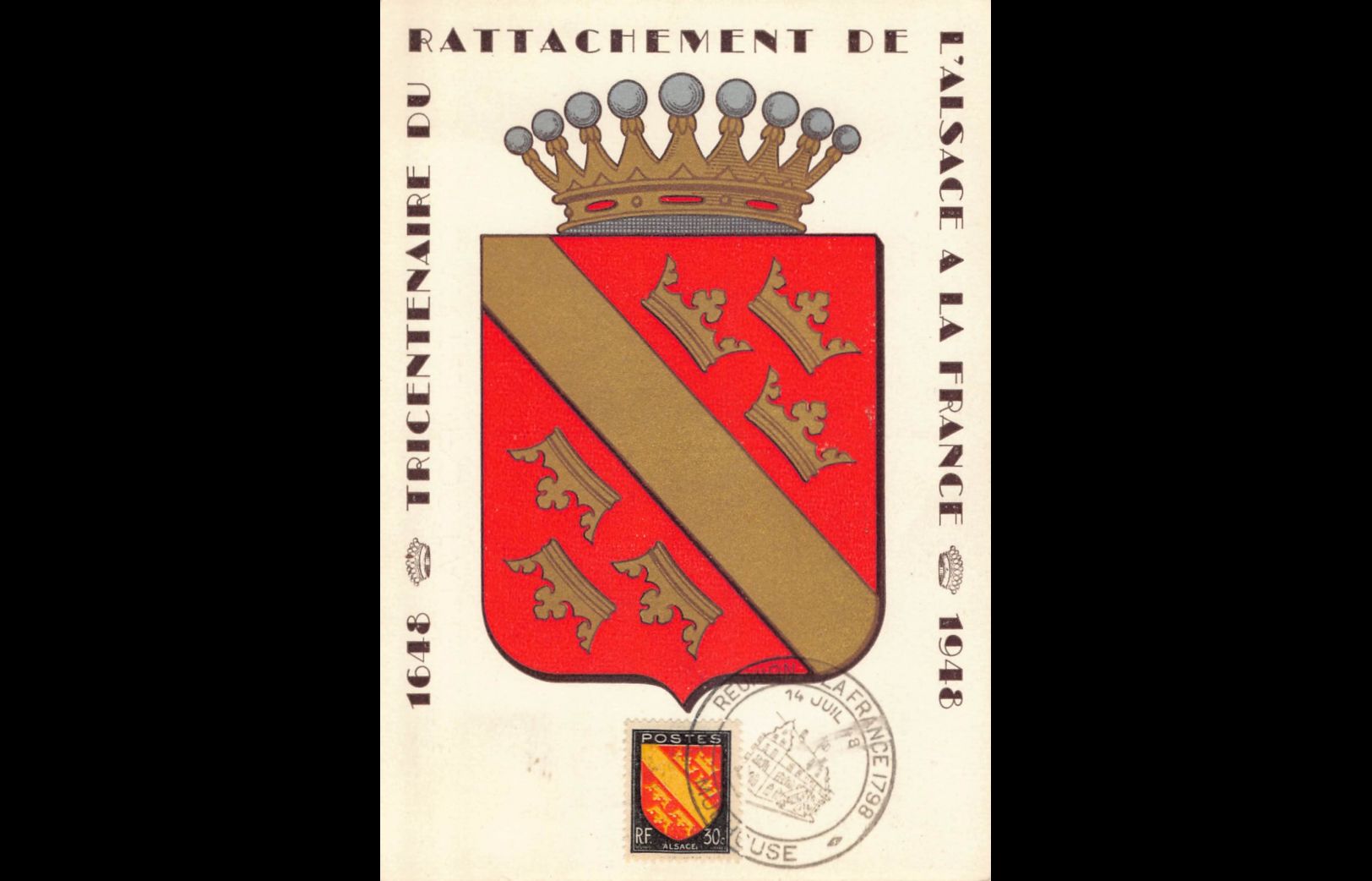 Carte maximum v4 - n° 756 - Armoiries de l'Alsace