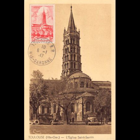 Carte maximum v2 - n° 772 - Cathédrale Saint-Sernin de Toulouse