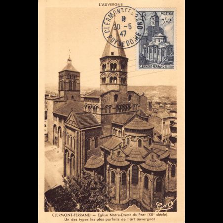 Carte maximum - n° 773 - Cathédrale Notre-Dame du port de Clermont-Ferrand