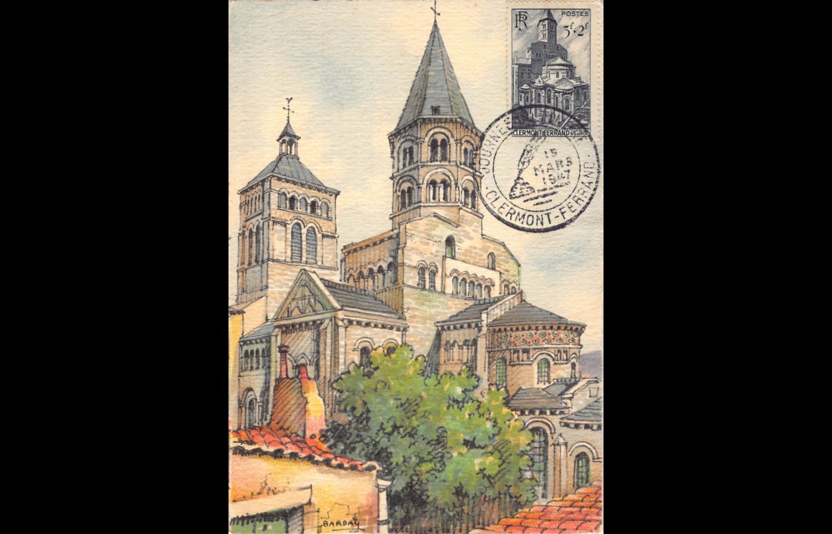 Carte maximum v2 - n° 773 - Cathédrale Notre-Dame du port de Clermont-Ferrand