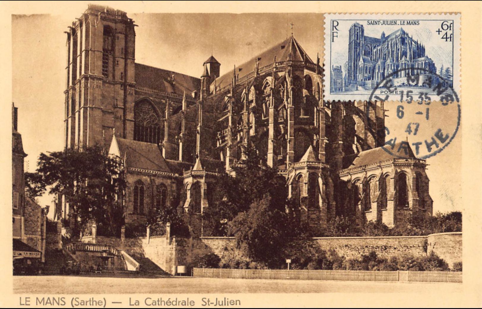Carte maximum - n° 775 - Cathédrale Saint-Julien du Mans