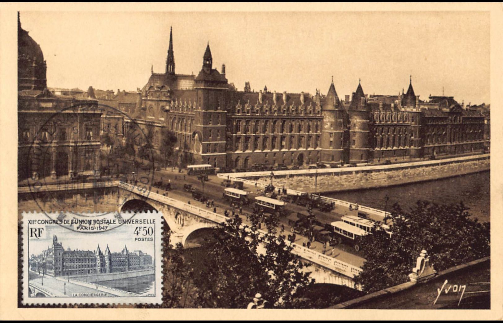 Carte maximum v2 - n° 781 - Congrès de l'union postale universelle - La conciergerie à Paris