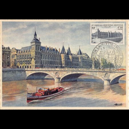 Carte maximum v4 - n° 781 - Congrès de l'union postale universelle - La conciergerie à Paris