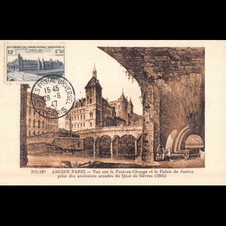Carte maximum v5 - n° 781 - Congrès de l'union postale universelle - La conciergerie à Paris
