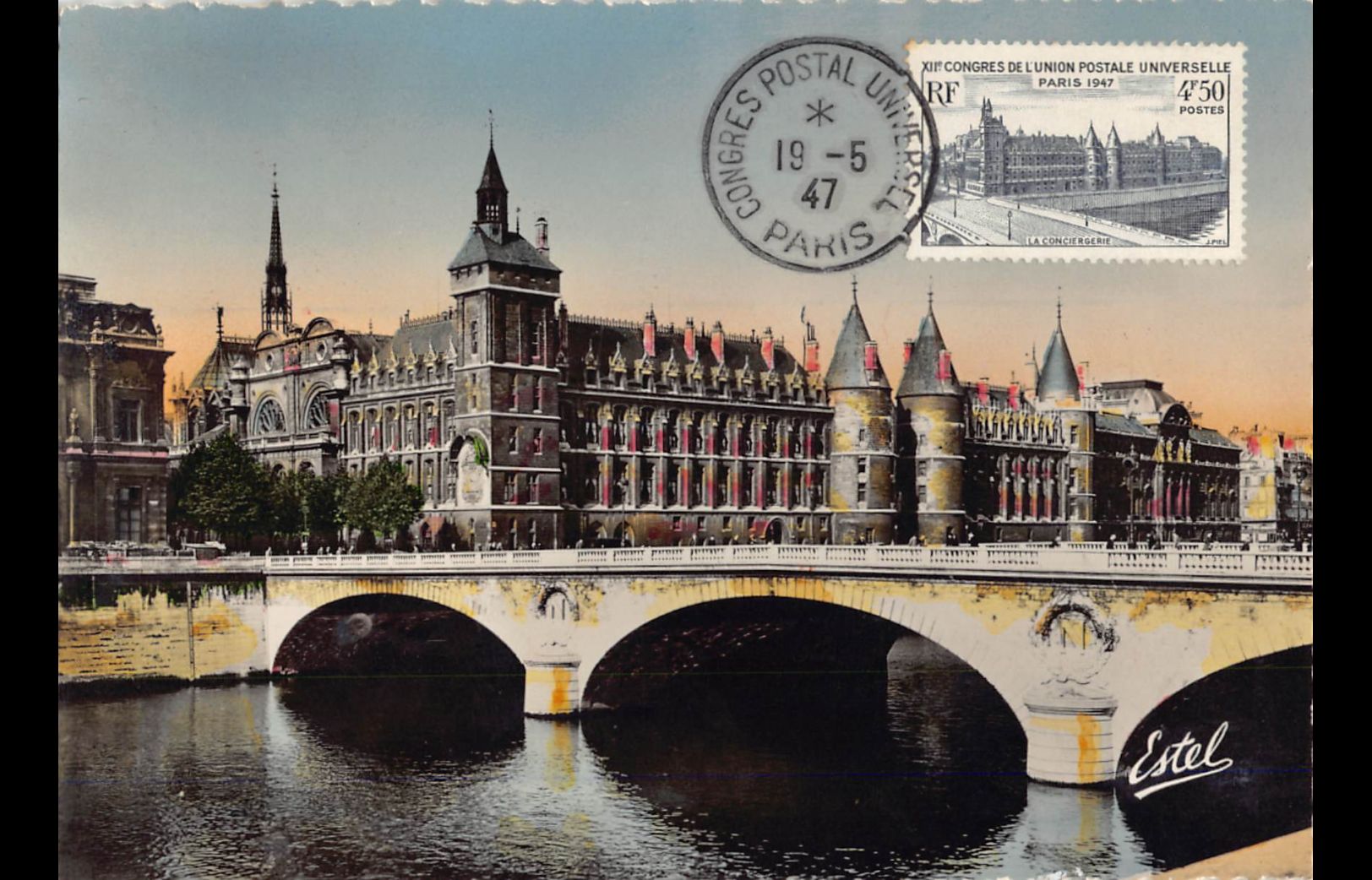 Carte maximum v9 - n° 781 - Congrès de l'union postale universelle - La conciergerie à Paris